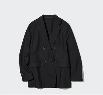 새상품 유니클로 린넨 블렌드 자켓 블랙 M 사이즈