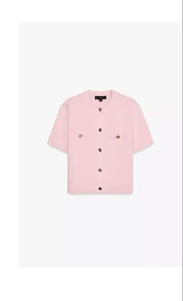 숏 슬리브 니트 가디건 S 사이즈 핑크 zara