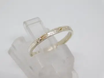 7호 미사용 SAINTS 다이아몬드 메시지 실버 반지