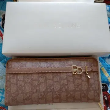 PINKY&DIANNE 로고 장지갑 베이지