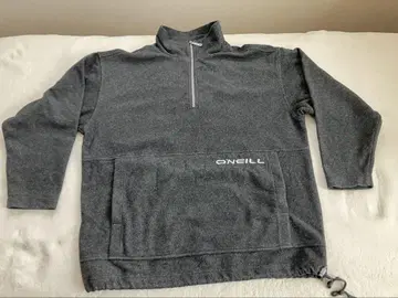 O'Neill 프리 사이즈 그레이 하프 지퍼 플리스