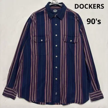 90s DOCKERS 다커스 멀티 스트라이프 긴팔 셔츠