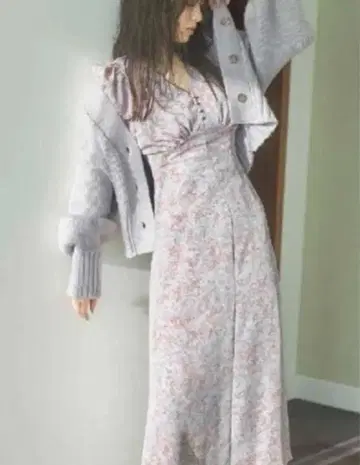 스나이델 로우 게이지 가디건 퍼플
