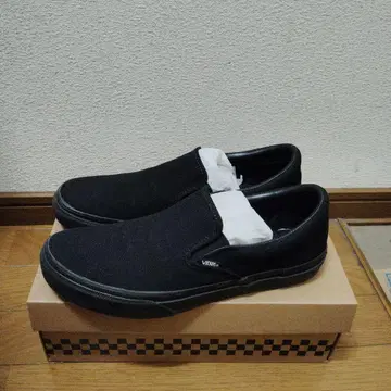 VANS 블랙 슬립온 28cm