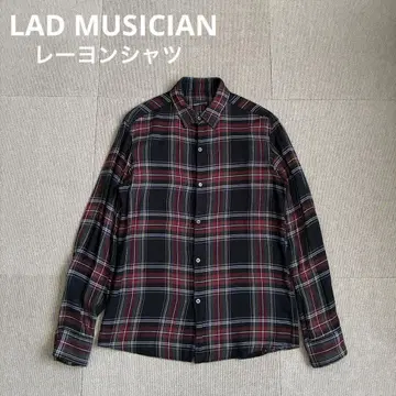라드 뮤지션 레이온 체크 셔츠 46 일본제