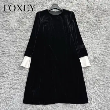 미사용급 폭시 벨로아 원피스 2way 릴리 벨벳 긴팔 38