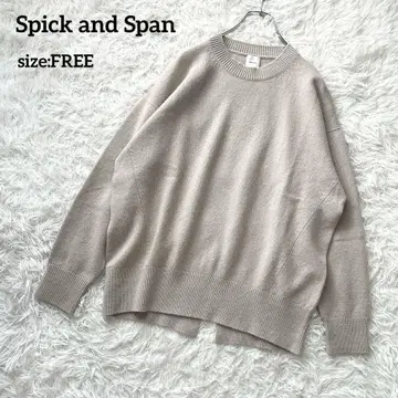 캐시미어 혼방 Spick and Span 크루넥 니트 풀오버 울