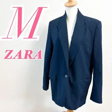ZARA 네이비 테일러드 자켓 M 오피스 캐주얼 깔끔한 코디