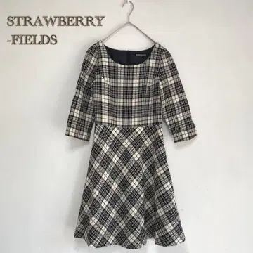 [ STRAWBERRY-FIELDS ] 체크 무늬 원피스 울 7부 소매