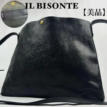 [ 새상품급 ] 일비종떼 숄더백 가죽 빅 로고 사선 크로스백 사각 블랙