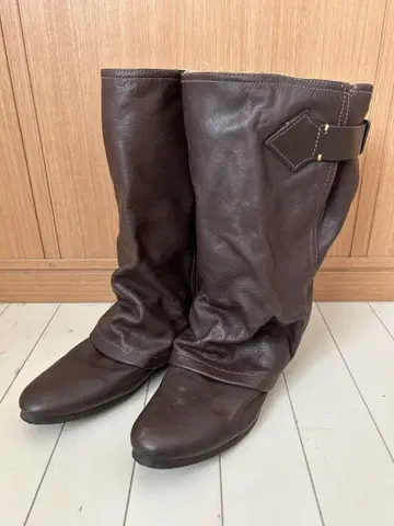 아자카 aszakka 부츠 24.5cm 브라운