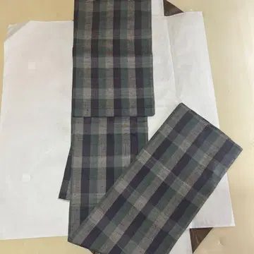 단옷 체크 격자 보라색 녹색 그린 그레이