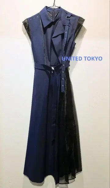 UNITED TOKYO 네이비 x 블랙 원피스