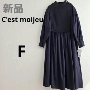 새상품 C'est moijeu 세모아쥬 도킹 원피스 네이비