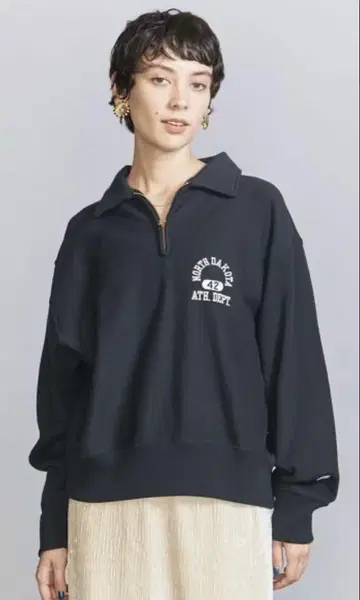 Champion 리버스 위브 하프 지퍼 맨투맨
