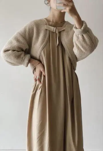 보아 벨팅 볼레로 아이보리