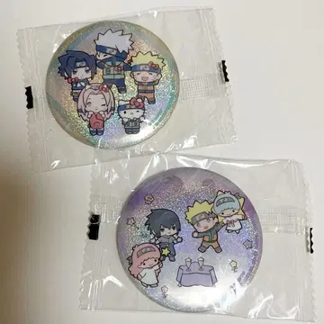 NARUTO 산리오 캔뱃지 우즈마키 나루토 우치하 사스케 키키라라