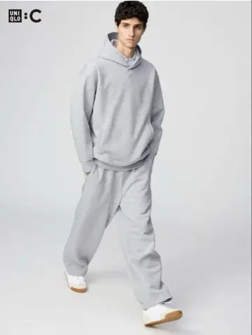 UNIQLO C 맨투맨 와이드 팬츠 그레이 M 사이즈