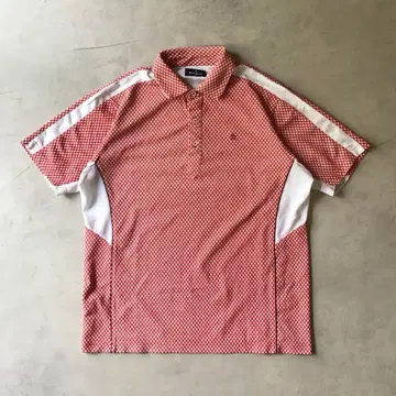 먼싱웨어 피케 셔츠 골프웨어 하운드투스 체크 패턴