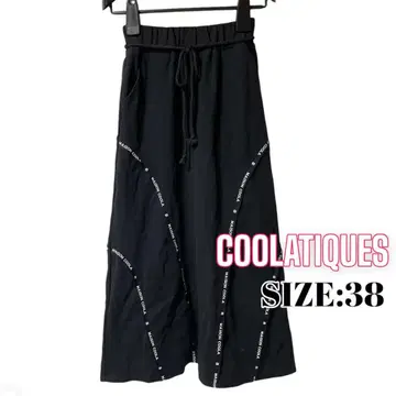 A550 COOLATIQUES 로고 라인 테이프 롱 스커트