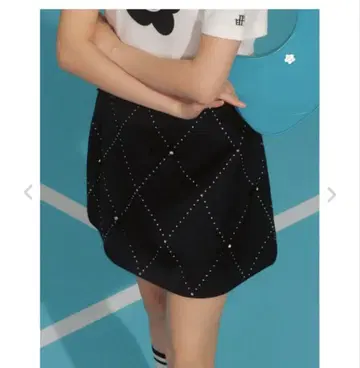 LILY BROWN 다이아몬드 패턴 미니 스커트