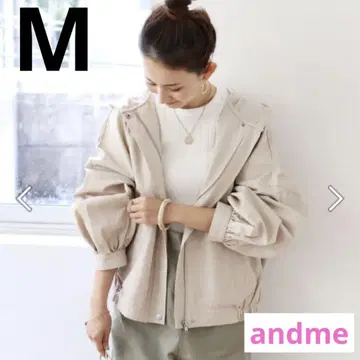 앤도미 치노 트윌 볼륨 후드티 자켓 블루종