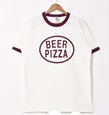 미사용 새상품 크로스 스티치 BEER PIZZA T셔츠 XL