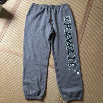 [ 새상품 ] Hawaii university 스웨트 팬츠 그레이
