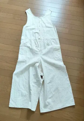 Samansa Mos2 살로펫 오버롤 코튼 린넨 면린넨 아이보리