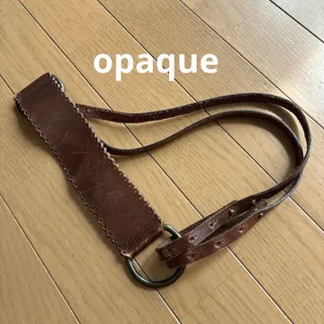 opaque 앤티크풍 천연 가죽 링 벨트