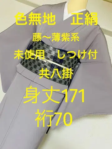 톨 사이즈 실크 이로무지 미사용 시츠케츠키 기장 171 화장 70