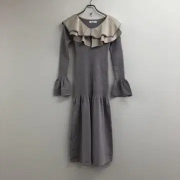 다즐린 프릴 옷깃 원피스 퍼플 계열 긴팔 걸리시 가을/겨울