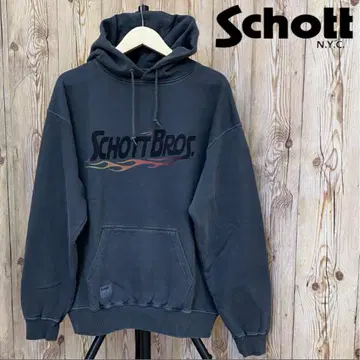미사용 새상품 Schott 블랙 후드티 아메카지 네이저팬 FJ ovy