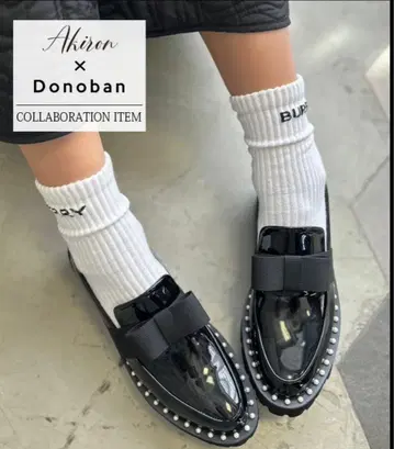 M 사이즈 아키론x Donoban 펄 리본 로퍼