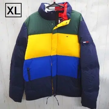 타미힐피거 데님 다운 자켓 XL 멀티 컬러/네이비