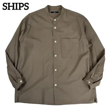 SHIPS 쉽스 울 스탠드 카라 셔츠 일본제