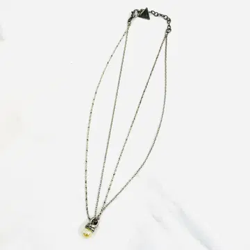 Y509-48 게스 펄 장식 2중 목걸이