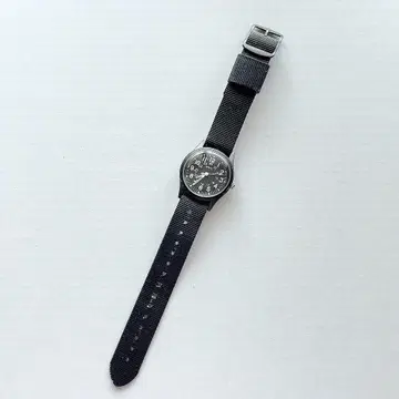 mwc 손목시계 블랙 나일론 벨트 배터리 방전 독일제