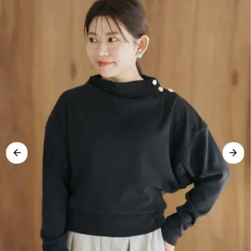 cohina 코히나 버튼 디자인 보틀넥 상의