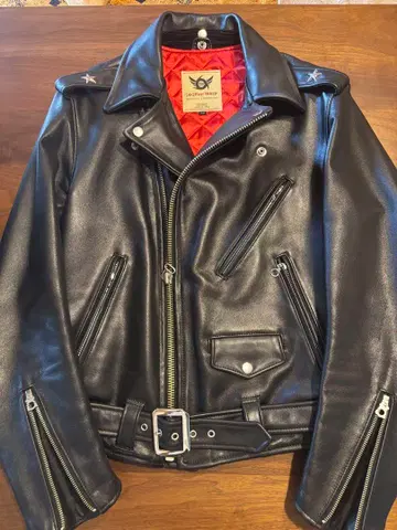 666 가죽 자켓 36 새상품급