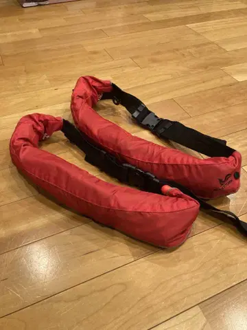 블루스톰 자동 팽창식 구명 조끼 2세트 (벚꽃 마크 있음)