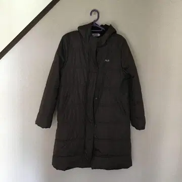 FILA 롱 벤치 코트 다크 브라운