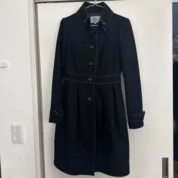 사이즈 2 원피스형 블랙 코트