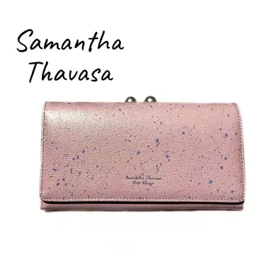 Samantha Thavasa 새상품급 테라조 타일 금속 장지갑