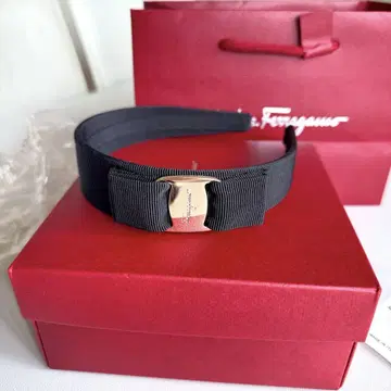Salvatore Ferragamo 블랙 리본 헤어밴드 머리띠