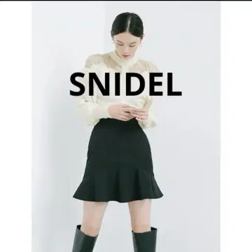 SNIDEL 스나이델 하이웨스트 미니 스커트 BLK 사이즈 1