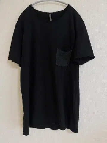 WLG 펀칭 레더 티셔츠 블랙 XL 사이즈