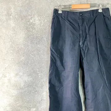 denim 캐주얼 팬츠 와이드 네이비 집업 코튼 나일론