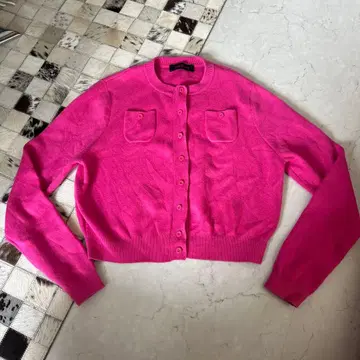 CABaN 캐번 코튼 캐시미어 가디건 크루넥 핑크 XS