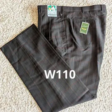 남성용 슬랙스 팬츠 골프 체크 무늬 브라운 W110 하자품